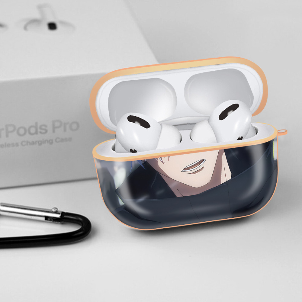 呪術廻戦 Jujutsu Kaisen 【AirPods Pro用】ハードシェル保護ケース｜耐衝撃・防指紋・カラビナ付き商品仕様