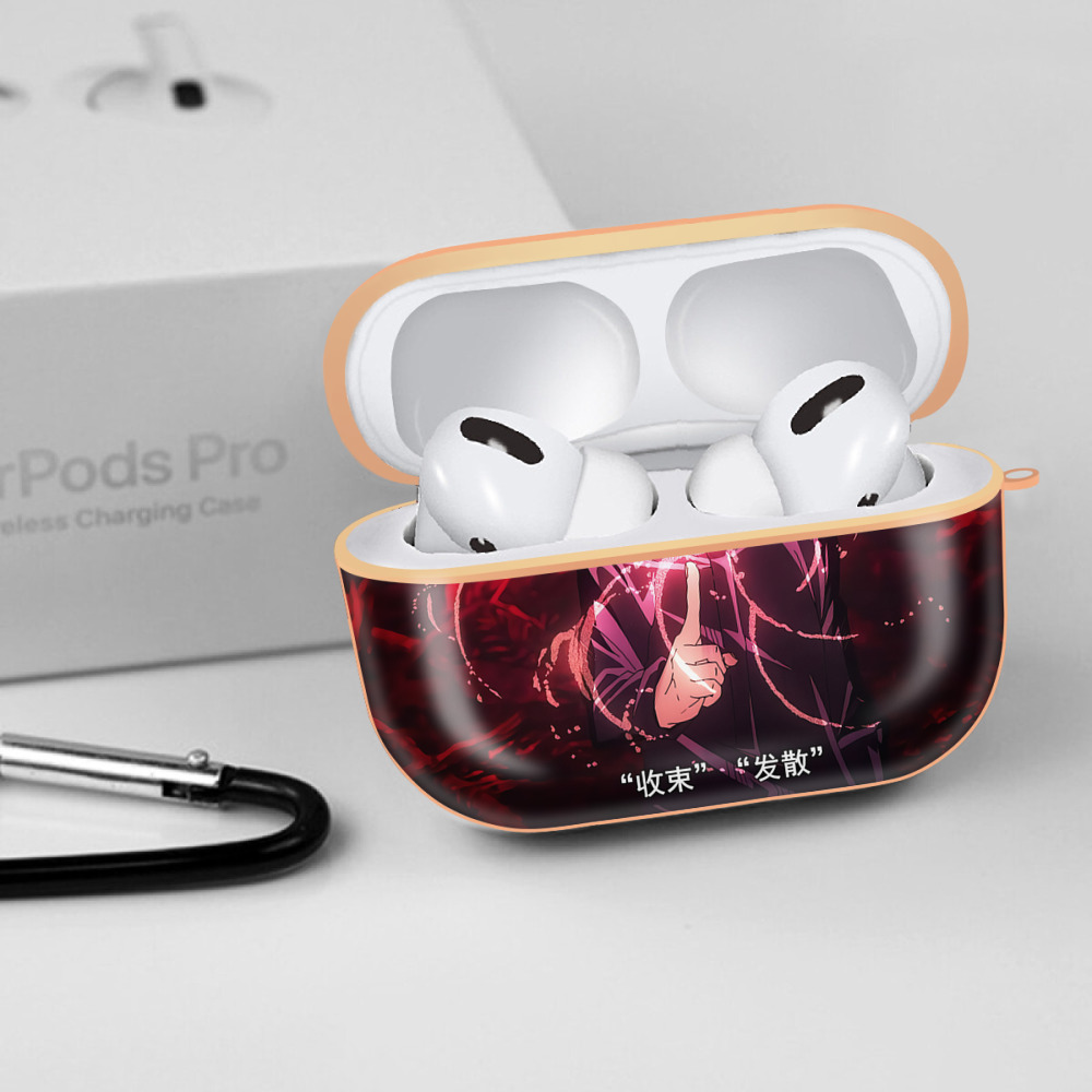 呪術廻戦 Jujutsu Kaisen 【AirPods Pro用】ハードシェル保護ケース｜耐衝撃・防指紋・カラビナ付き商品仕様