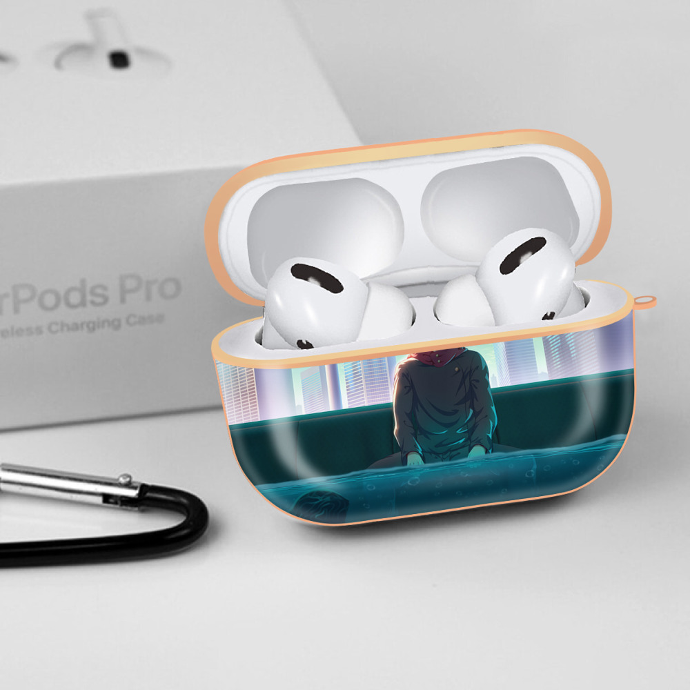 呪術廻戦 Jujutsu Kaisen 【AirPods Pro用】ハードシェル保護ケース｜耐衝撃・防指紋・カラビナ付き商品仕様