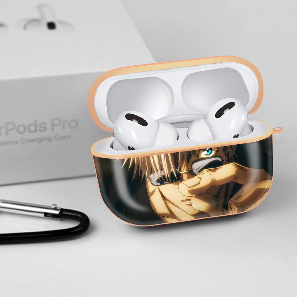 呪術廻戦 Jujutsu Kaisen 【AirPods Pro用】ハードシェル保護ケース｜耐衝撃・防指紋・カラビナ付き商品仕様