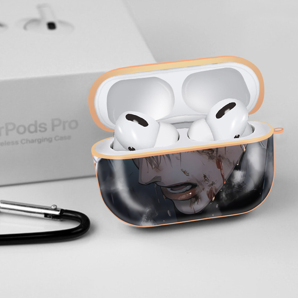 呪術廻戦 Jujutsu Kaisen 【AirPods Pro用】ハードシェル保護ケース｜耐衝撃・防指紋・カラビナ付き商品仕様