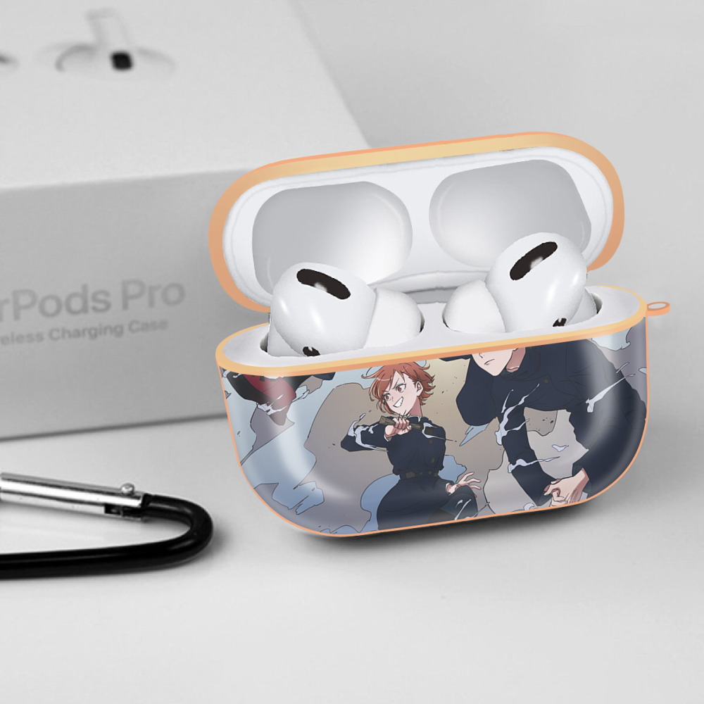 呪術廻戦 Jujutsu Kaisen 【AirPods Pro用】ハードシェル保護ケース｜耐衝撃・防指紋・カラビナ付き商品仕様