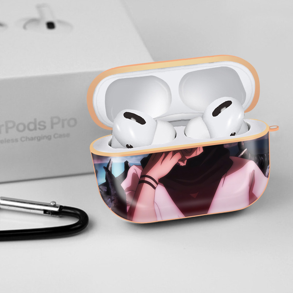 呪術廻戦 Jujutsu Kaisen 【AirPods Pro用】ハードシェル保護ケース｜耐衝撃・防指紋・カラビナ付き商品仕様