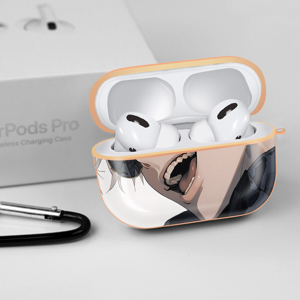 呪術廻戦 Jujutsu Kaisen 【AirPods Pro用】ハードシェル保護ケース｜耐衝撃・防指紋・カラビナ付き商品仕様