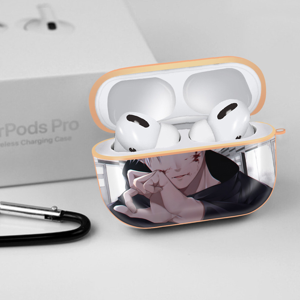 呪術廻戦 Jujutsu Kaisen 【AirPods Pro用】ハードシェル保護ケース｜耐衝撃・防指紋・カラビナ付き商品仕様