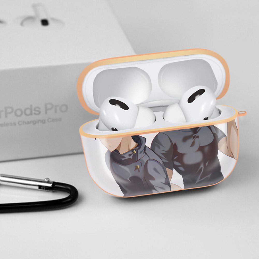 呪術廻戦 Jujutsu Kaisen 【AirPods Pro用】ハードシェル保護ケース｜耐衝撃・防指紋・カラビナ付き商品仕様