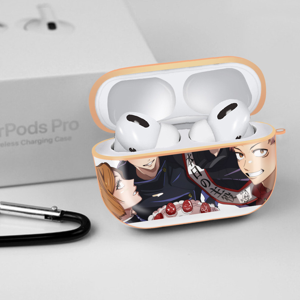 呪術廻戦 Jujutsu Kaisen 【AirPods Pro用】ハードシェル保護ケース｜耐衝撃・防指紋・カラビナ付き商品仕様