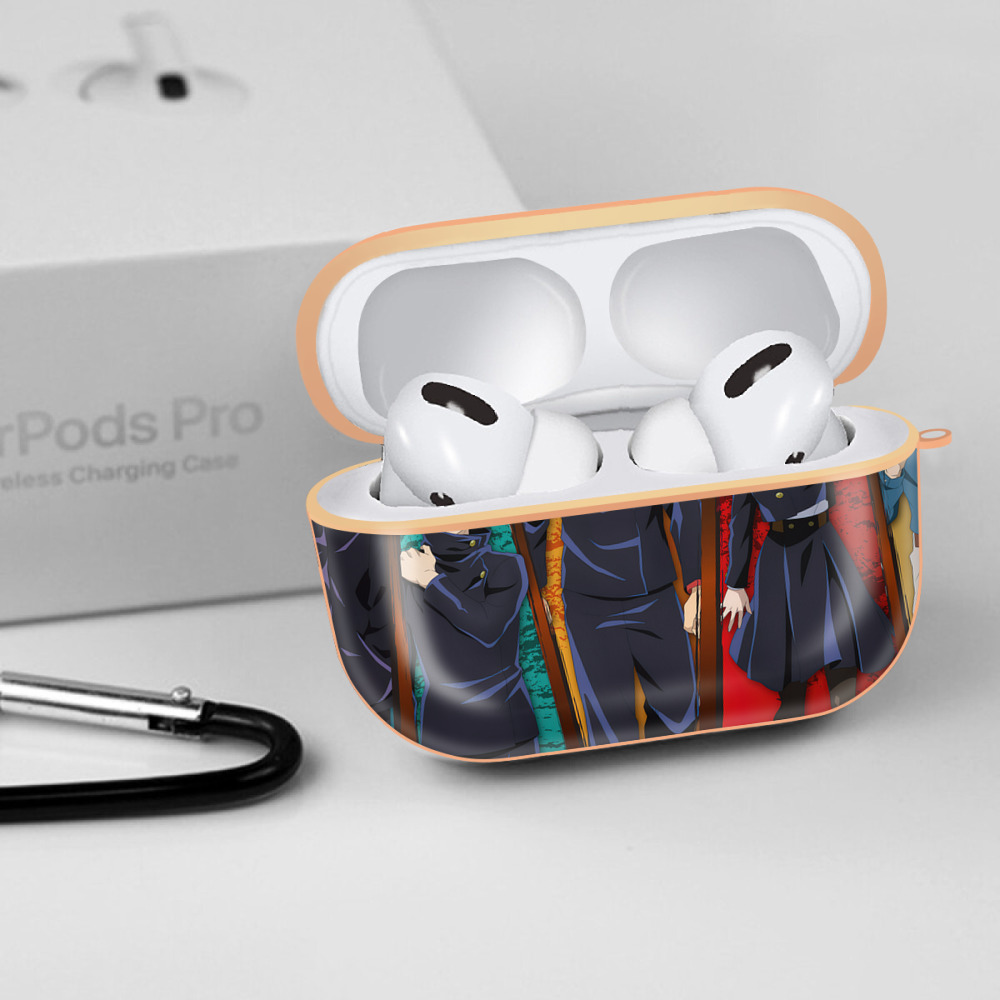 呪術廻戦 Jujutsu Kaisen 【AirPods Pro用】ハードシェル保護ケース｜耐衝撃・防指紋・カラビナ付き商品仕様