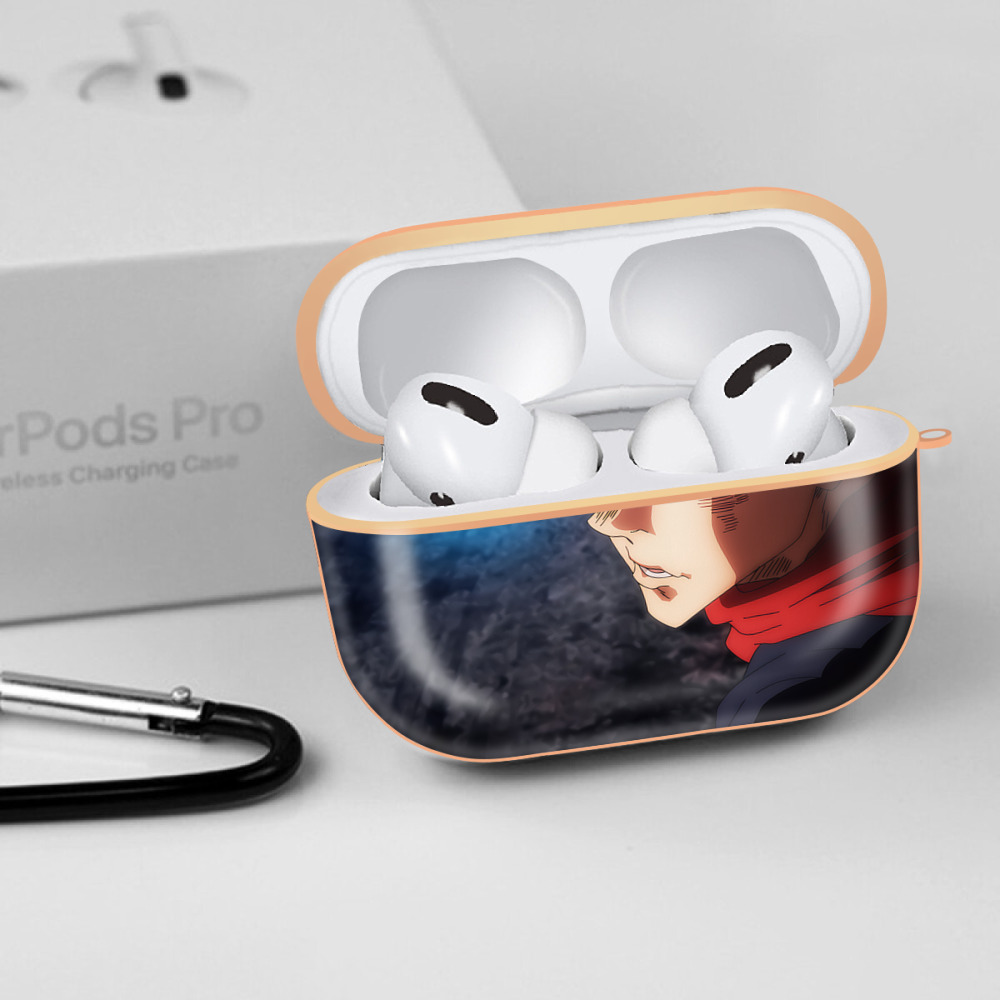 呪術廻戦 Jujutsu Kaisen 【AirPods Pro用】ハードシェル保護ケース｜耐衝撃・防指紋・カラビナ付き商品仕様