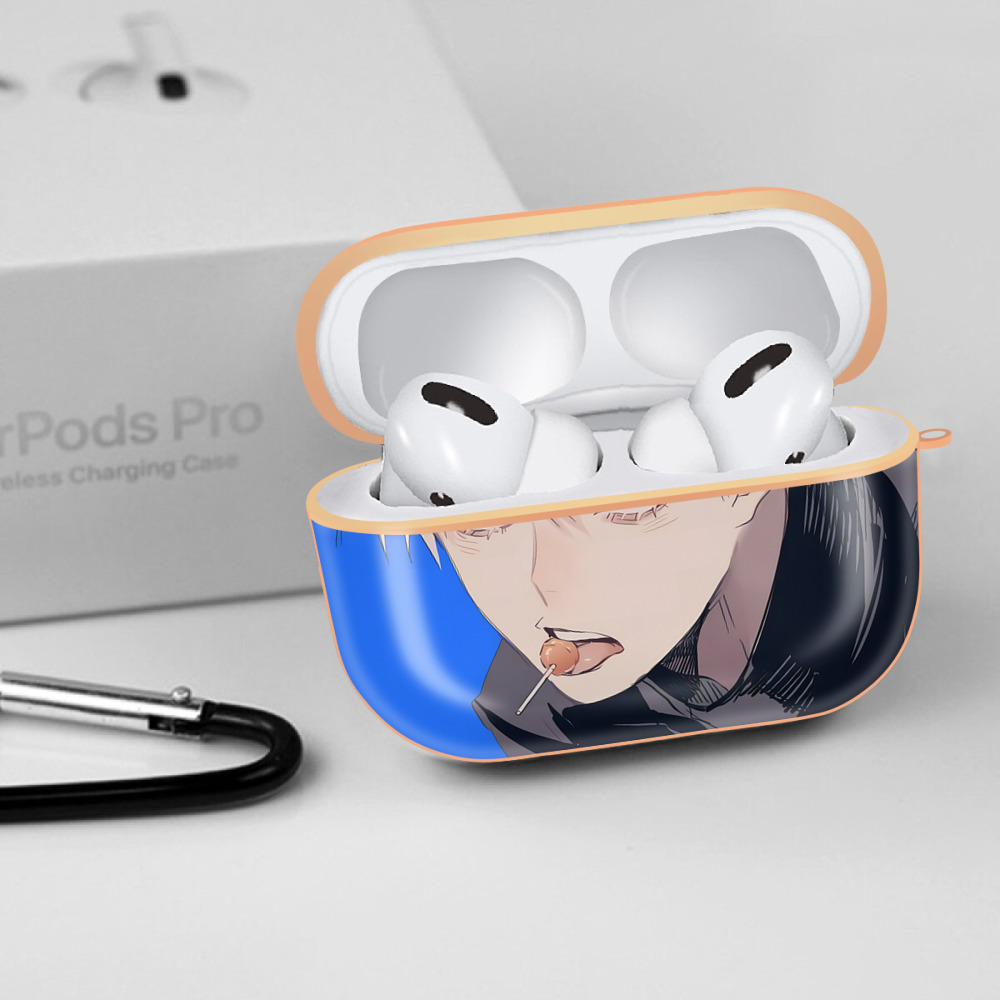 呪術廻戦 Jujutsu Kaisen 【AirPods Pro用】ハードシェル保護ケース｜耐衝撃・防指紋・カラビナ付き商品仕様