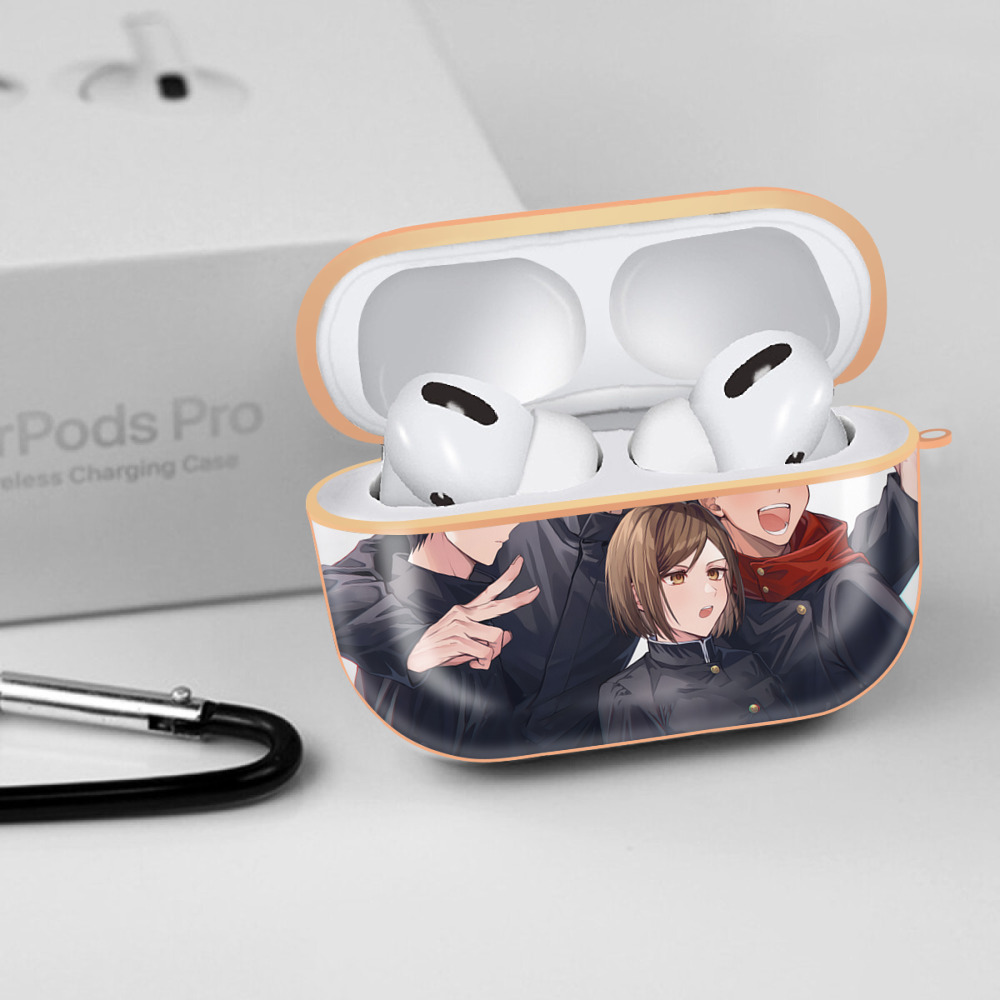 呪術廻戦 Jujutsu Kaisen 【AirPods Pro用】ハードシェル保護ケース｜耐衝撃・防指紋・カラビナ付き商品仕様