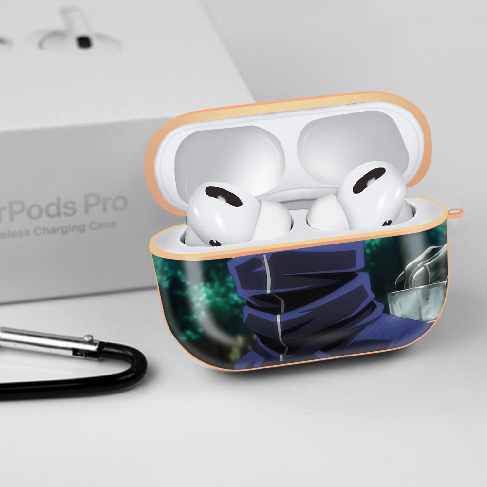 呪術廻戦 Jujutsu Kaisen 【AirPods Pro用】ハードシェル保護ケース｜耐衝撃・防指紋・カラビナ付き商品仕様