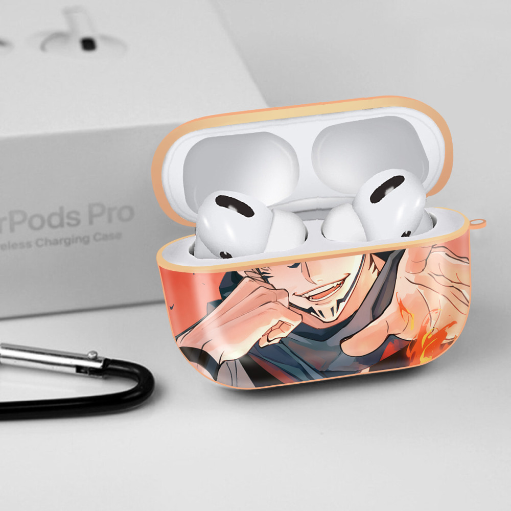 呪術廻戦 Jujutsu Kaisen 【AirPods Pro用】ハードシェル保護ケース｜耐衝撃・防指紋・カラビナ付き商品仕様