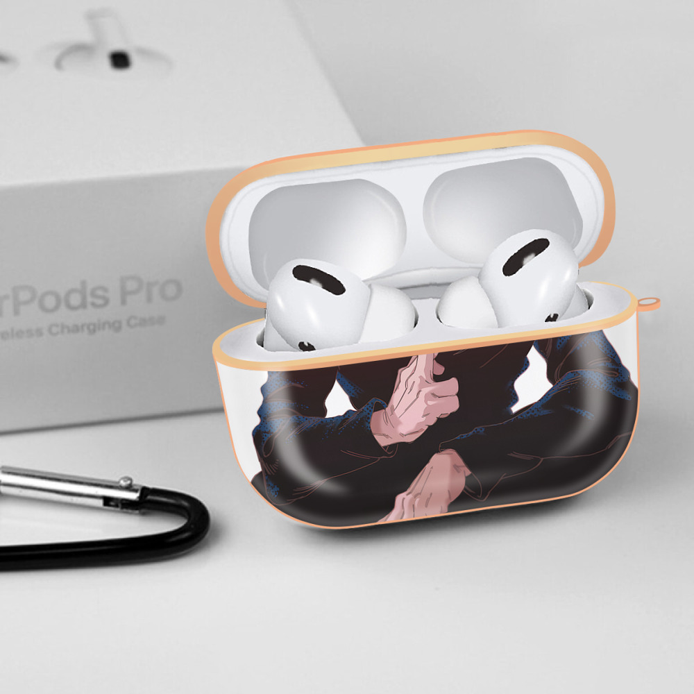 呪術廻戦 Jujutsu Kaisen 【AirPods Pro用】ハードシェル保護ケース｜耐衝撃・防指紋・カラビナ付き商品仕様