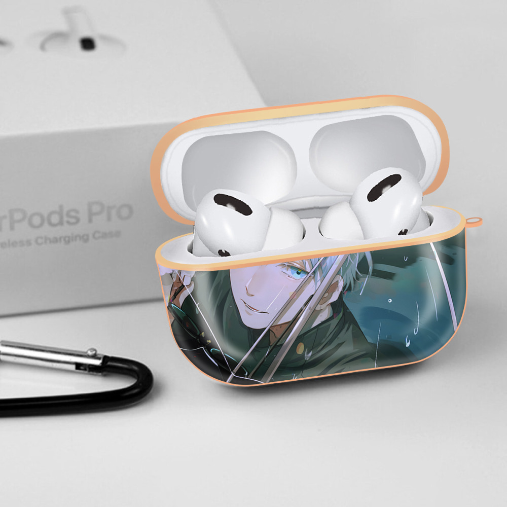 呪術廻戦 Jujutsu Kaisen 【AirPods Pro用】ハードシェル保護ケース｜耐衝撃・防指紋・カラビナ付き商品仕様