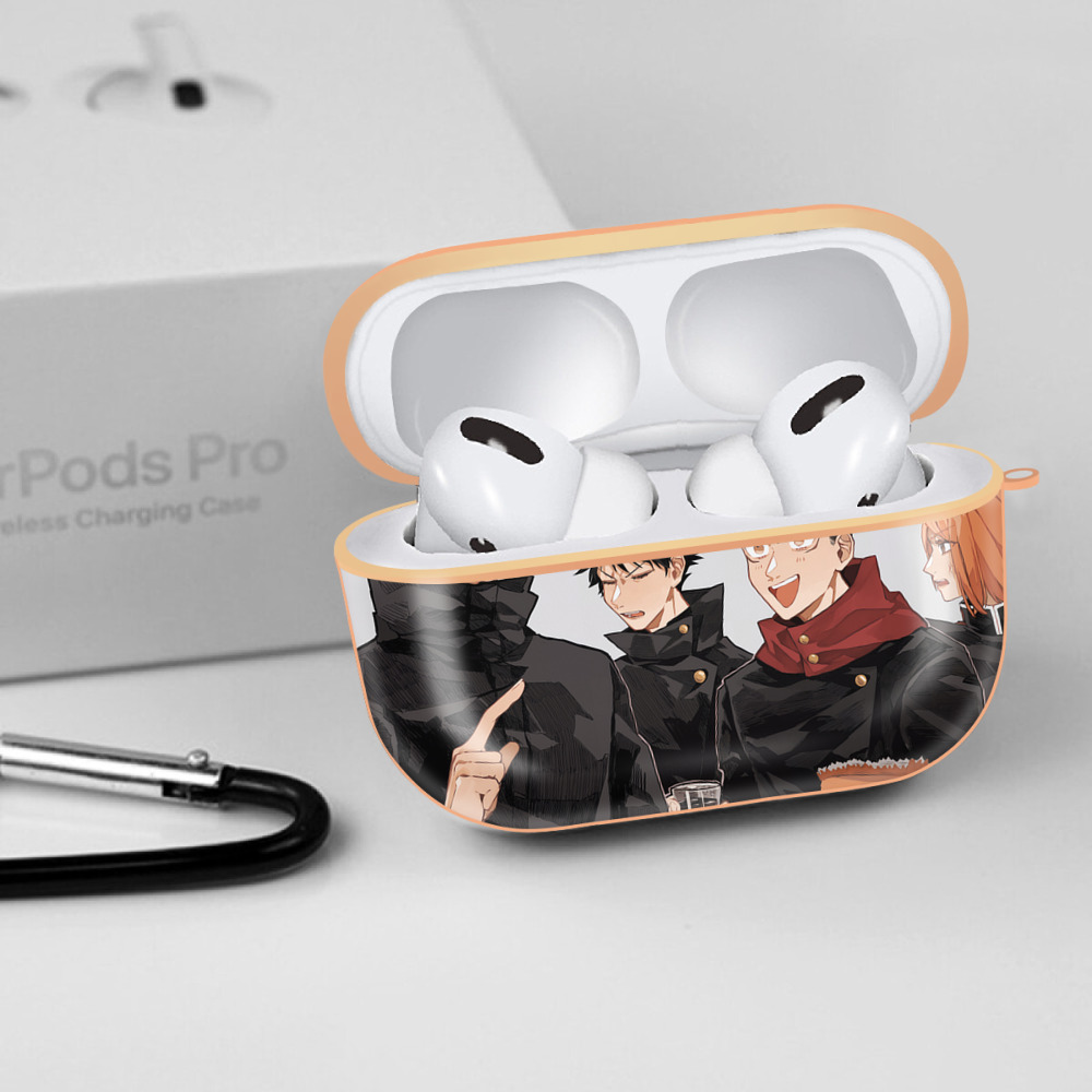 呪術廻戦 Jujutsu Kaisen 【AirPods Pro用】ハードシェル保護ケース｜耐衝撃・防指紋・カラビナ付き商品仕様