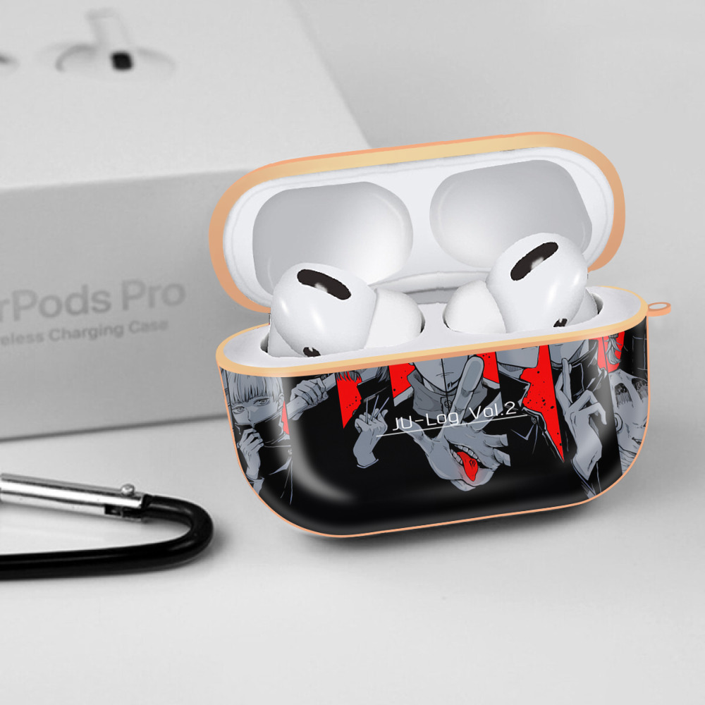 呪術廻戦 Jujutsu Kaisen 【AirPods Pro用】ハードシェル保護ケース｜耐衝撃・防指紋・カラビナ付き商品仕様