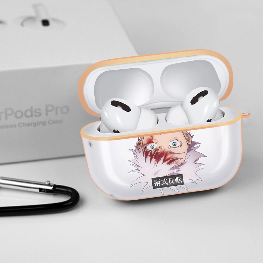 呪術廻戦 Jujutsu Kaisen 【AirPods Pro用】ハードシェル保護ケース｜耐衝撃・防指紋・カラビナ付き商品仕様