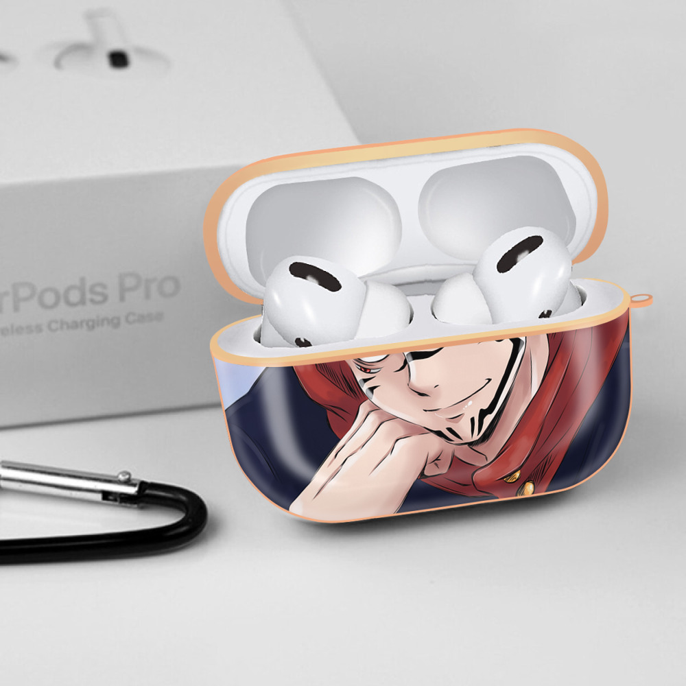 呪術廻戦 Jujutsu Kaisen 【AirPods Pro用】ハードシェル保護ケース｜耐衝撃・防指紋・カラビナ付き商品仕様