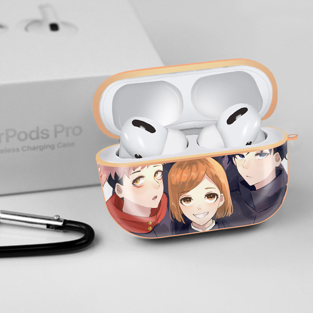 呪術廻戦 Jujutsu Kaisen 【AirPods Pro用】ハードシェル保護ケース｜耐衝撃・防指紋・カラビナ付き商品仕様