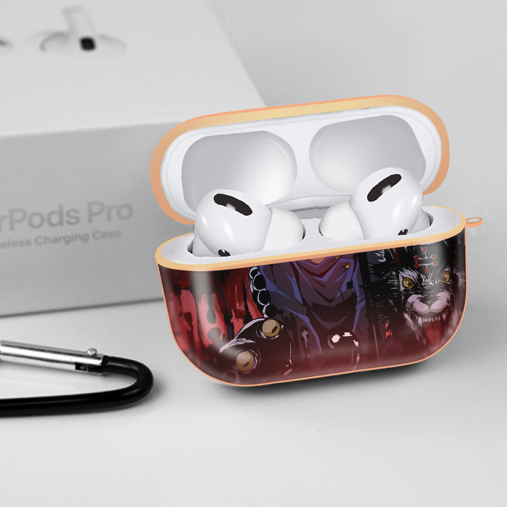 呪術廻戦 Jujutsu Kaisen 【AirPods Pro用】ハードシェル保護ケース｜耐衝撃・防指紋・カラビナ付き商品仕様
