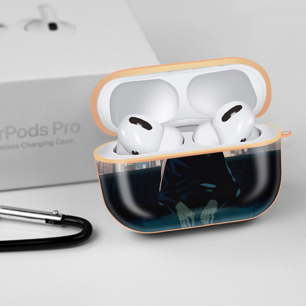 呪術廻戦 Jujutsu Kaisen 【AirPods Pro用】ハードシェル保護ケース｜耐衝撃・防指紋・カラビナ付き商品仕様