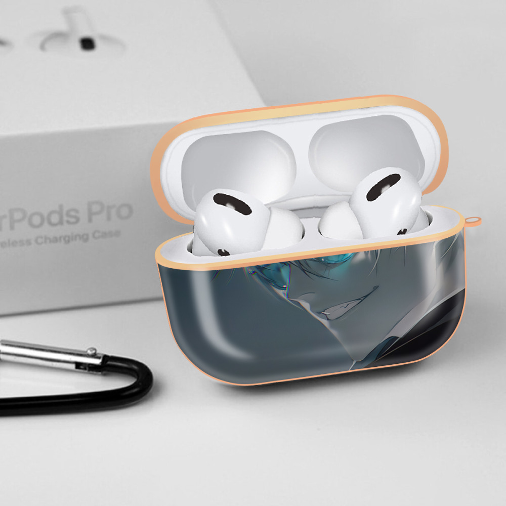 呪術廻戦 Jujutsu Kaisen 【AirPods Pro用】ハードシェル保護ケース｜耐衝撃・防指紋・カラビナ付き商品仕様