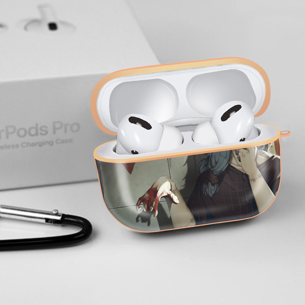 呪術廻戦 Jujutsu Kaisen 【AirPods Pro用】ハードシェル保護ケース｜耐衝撃・防指紋・カラビナ付き商品仕様