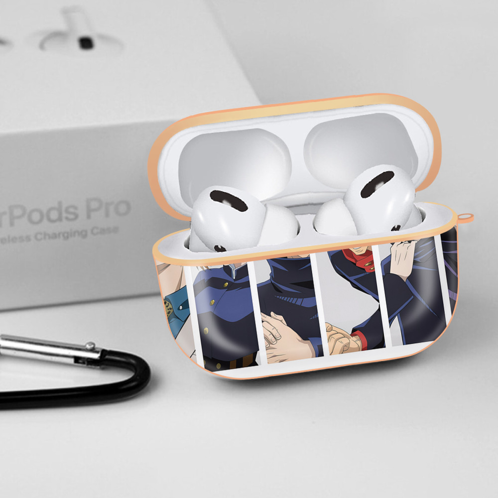 呪術廻戦 Jujutsu Kaisen 【AirPods Pro用】ハードシェル保護ケース｜耐衝撃・防指紋・カラビナ付き商品仕様