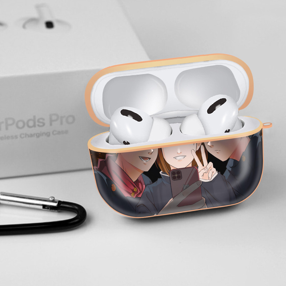 呪術廻戦 Jujutsu Kaisen 【AirPods Pro用】ハードシェル保護ケース｜耐衝撃・防指紋・カラビナ付き商品仕様