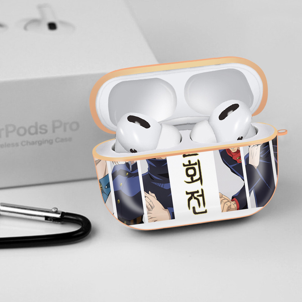 呪術廻戦 Jujutsu Kaisen 【AirPods Pro用】ハードシェル保護ケース｜耐衝撃・防指紋・カラビナ付き商品仕様