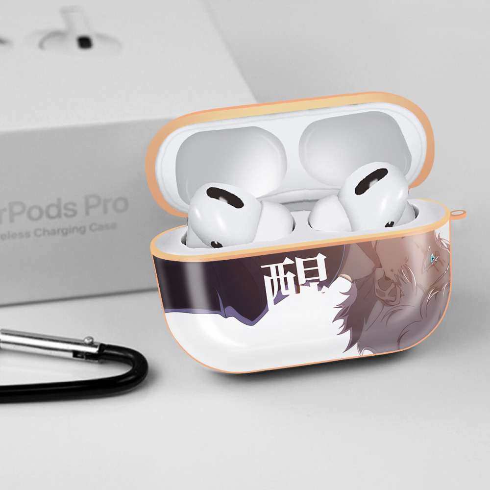 呪術廻戦 Jujutsu Kaisen 【AirPods Pro用】ハードシェル保護ケース｜耐衝撃・防指紋・カラビナ付き商品仕様