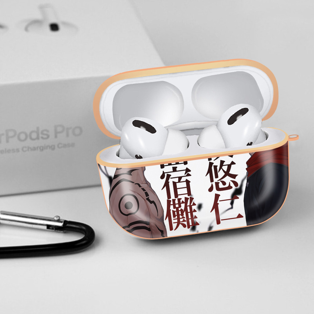 呪術廻戦 Jujutsu Kaisen 【AirPods Pro用】ハードシェル保護ケース｜耐衝撃・防指紋・カラビナ付き商品仕様