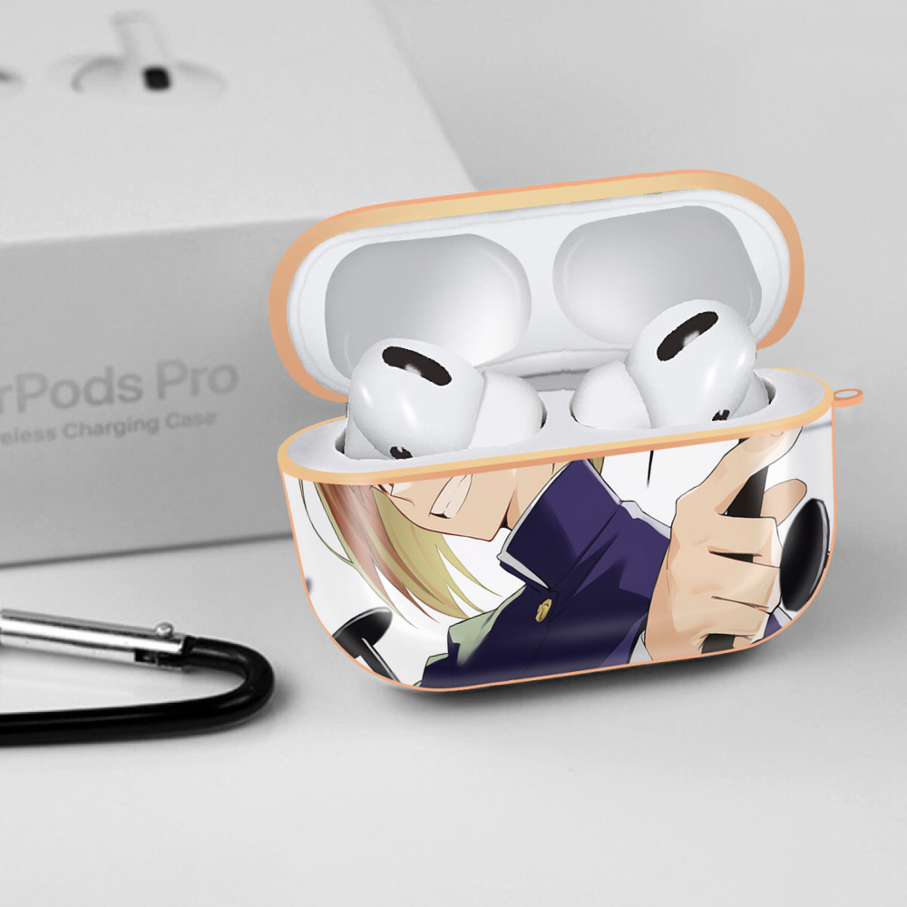 呪術廻戦 Jujutsu Kaisen 【AirPods Pro用】ハードシェル保護ケース｜耐衝撃・防指紋・カラビナ付き商品仕様