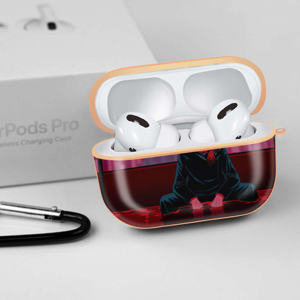 呪術廻戦 Jujutsu Kaisen 【AirPods Pro用】ハードシェル保護ケース｜耐衝撃・防指紋・カラビナ付き商品仕様