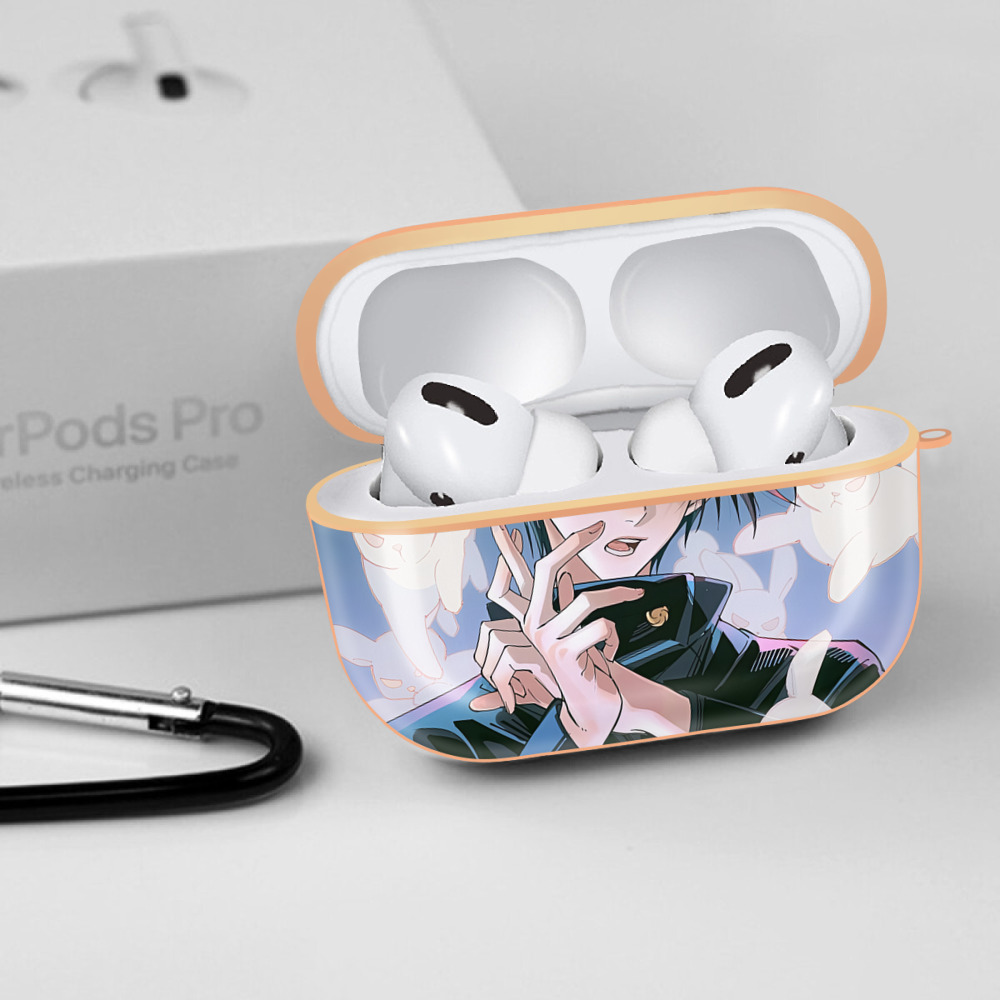 呪術廻戦 Jujutsu Kaisen 【AirPods Pro用】ハードシェル保護ケース｜耐衝撃・防指紋・カラビナ付き商品仕様