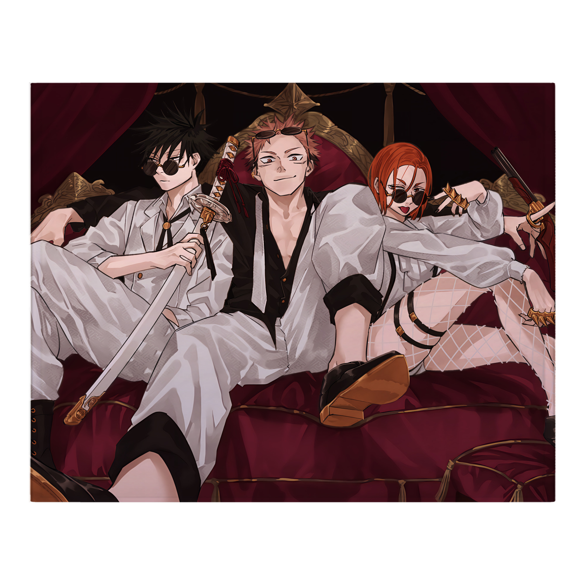 （画像用） 呪術廻戦 Jujutsu Kaisen フランネルブランケット・多サイズ対応（横型）