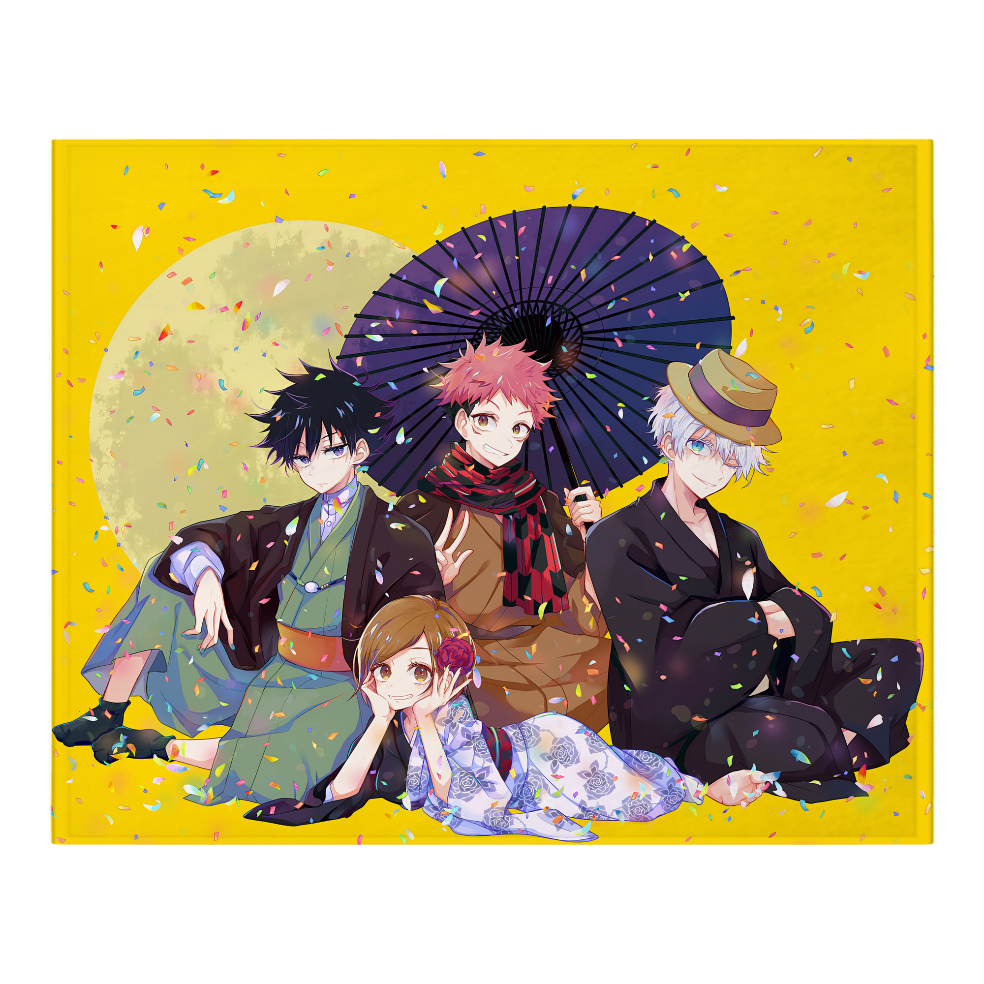 （画像用） 呪術廻戦 Jujutsu Kaisen フランネルブランケット・多サイズ対応（横型）