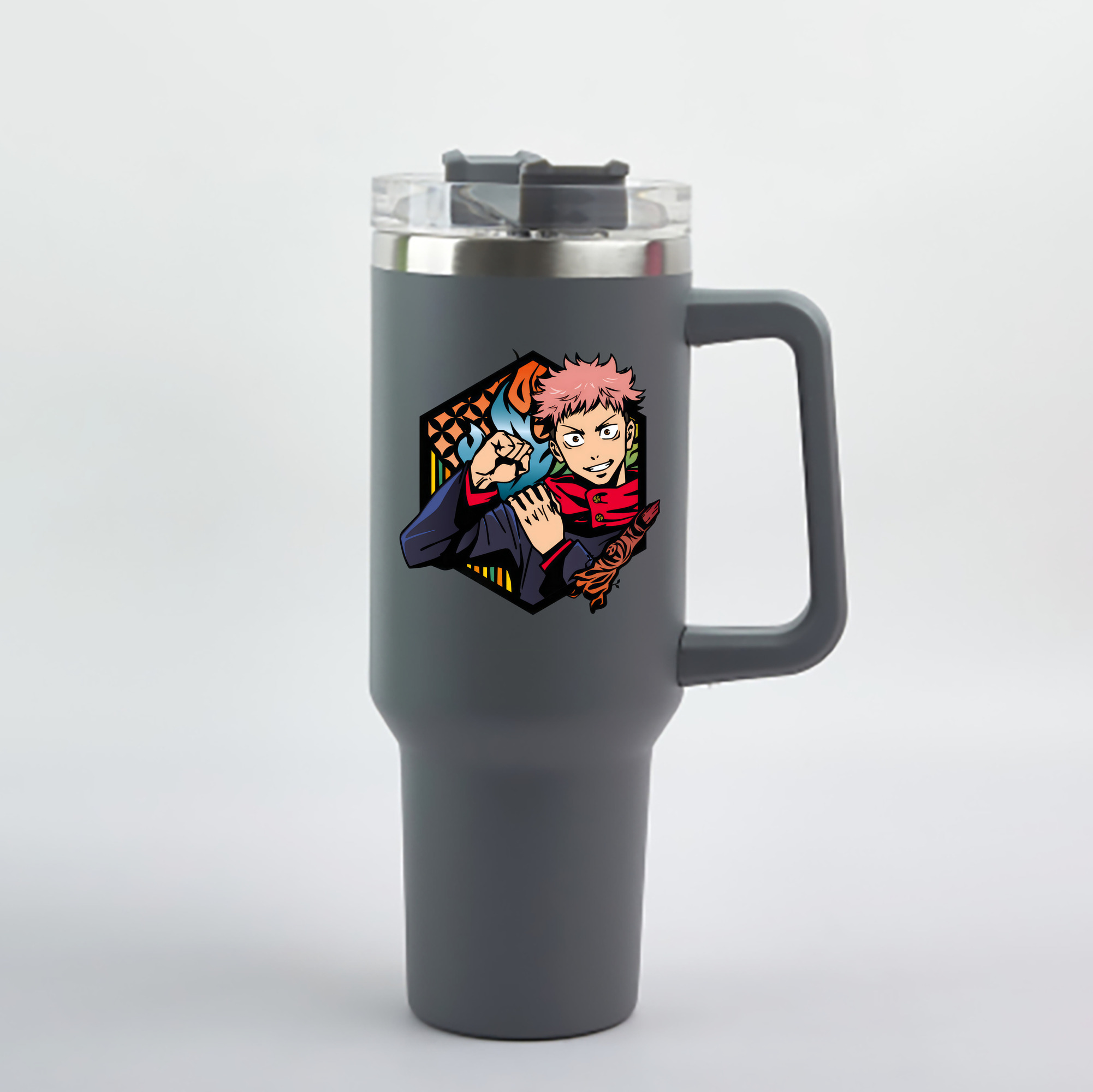 （画像用） 呪術廻戦 Jujutsu Kaisen 1200mL車用タンブラー - クリスタルステッカー（プラスチックストロー付き）