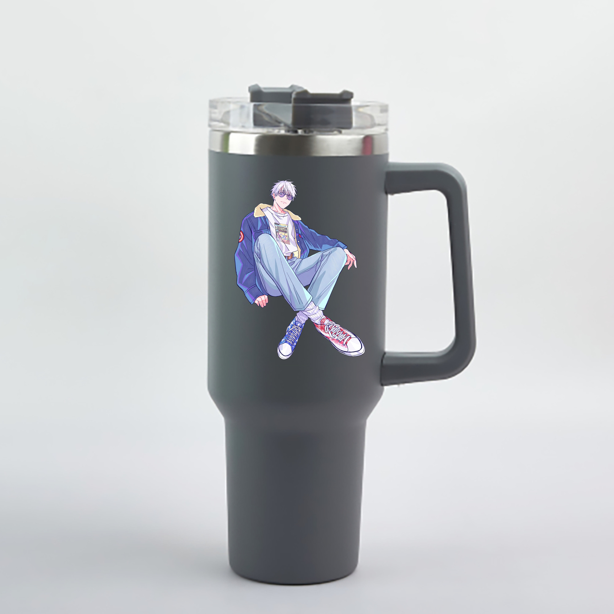 （画像用） 呪術廻戦 Jujutsu Kaisen 1200mL車用タンブラー - クリスタルステッカー（プラスチックストロー付き）