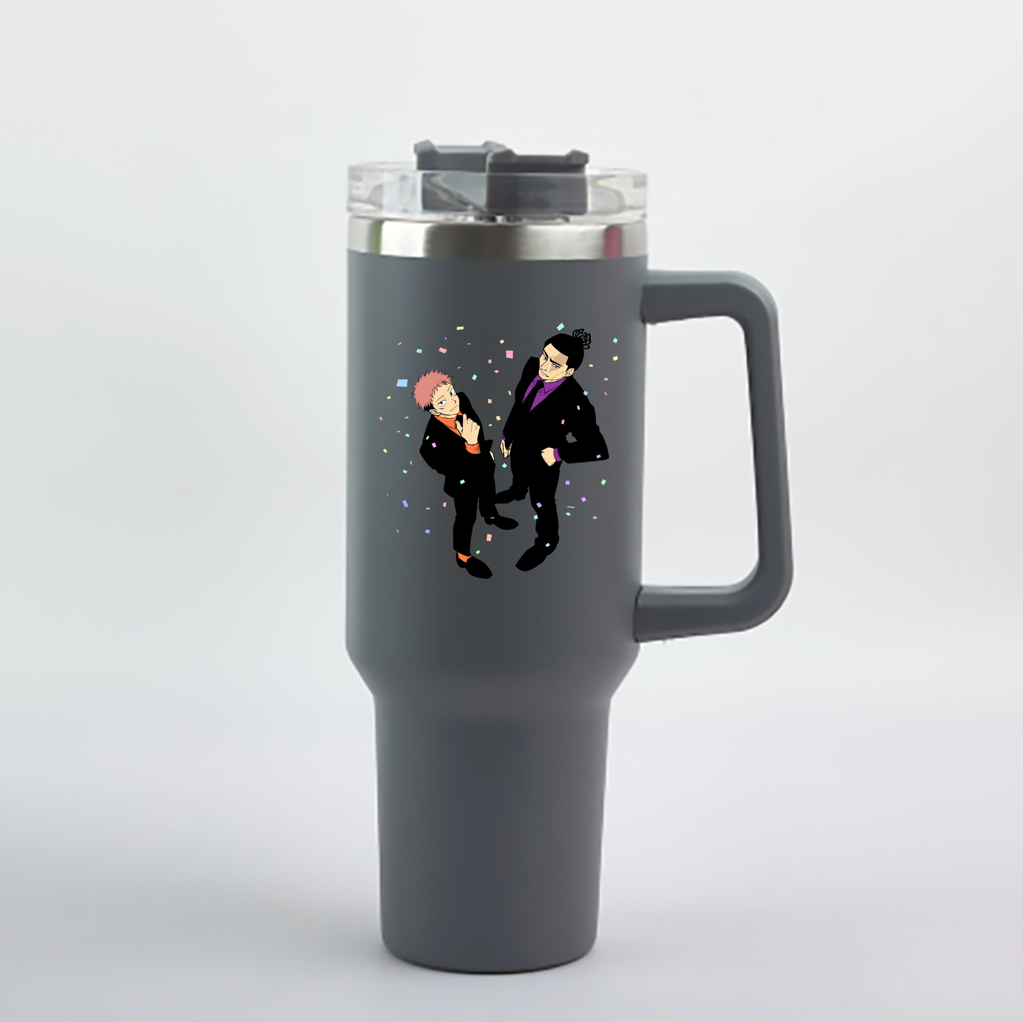 （画像用） 呪術廻戦 Jujutsu Kaisen 1200mL車用タンブラー - クリスタルステッカー（プラスチックストロー付き）