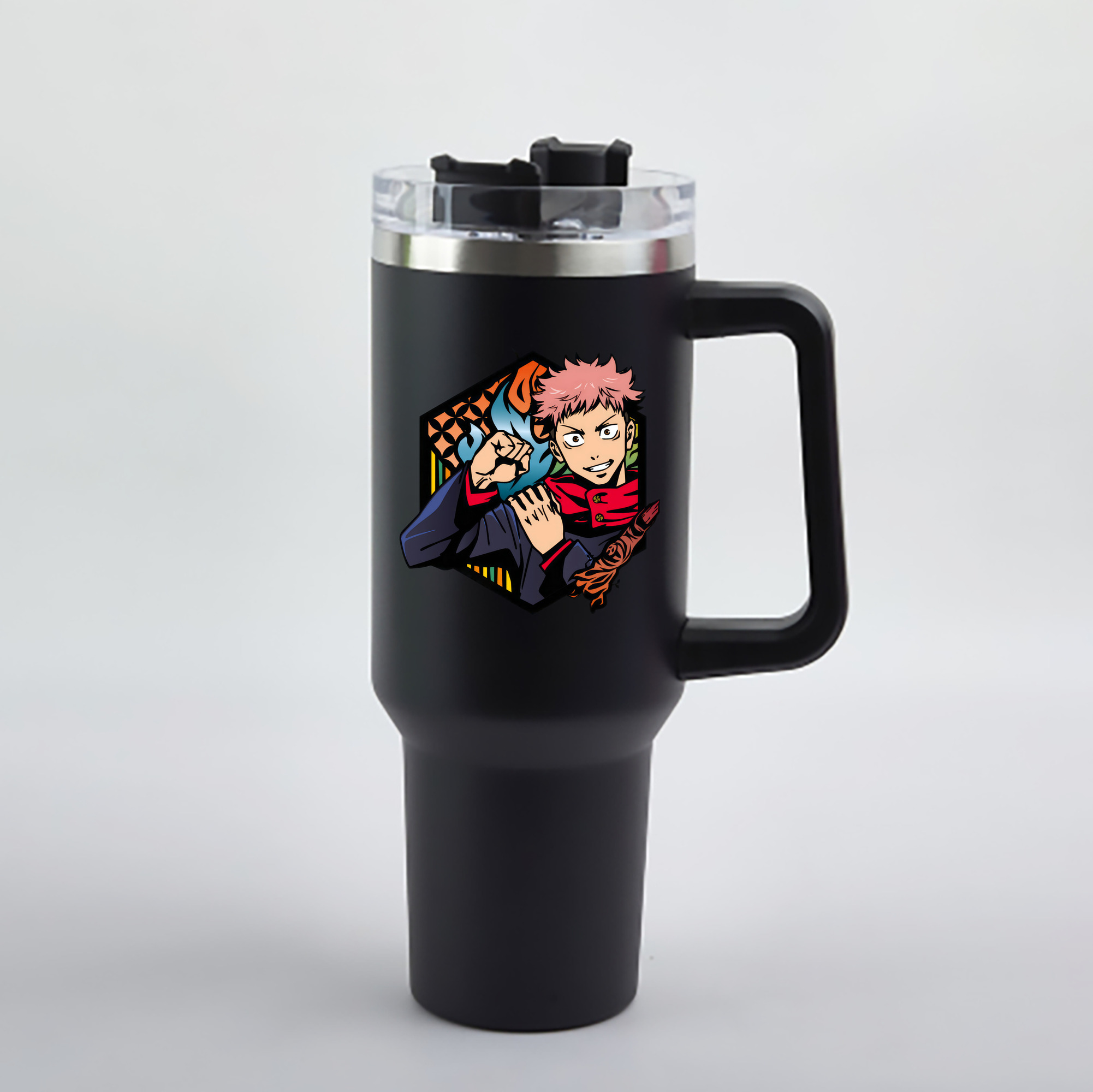 （画像用） 呪術廻戦 Jujutsu Kaisen 1200mL車用タンブラー - クリスタルステッカー（プラスチックストロー付き）