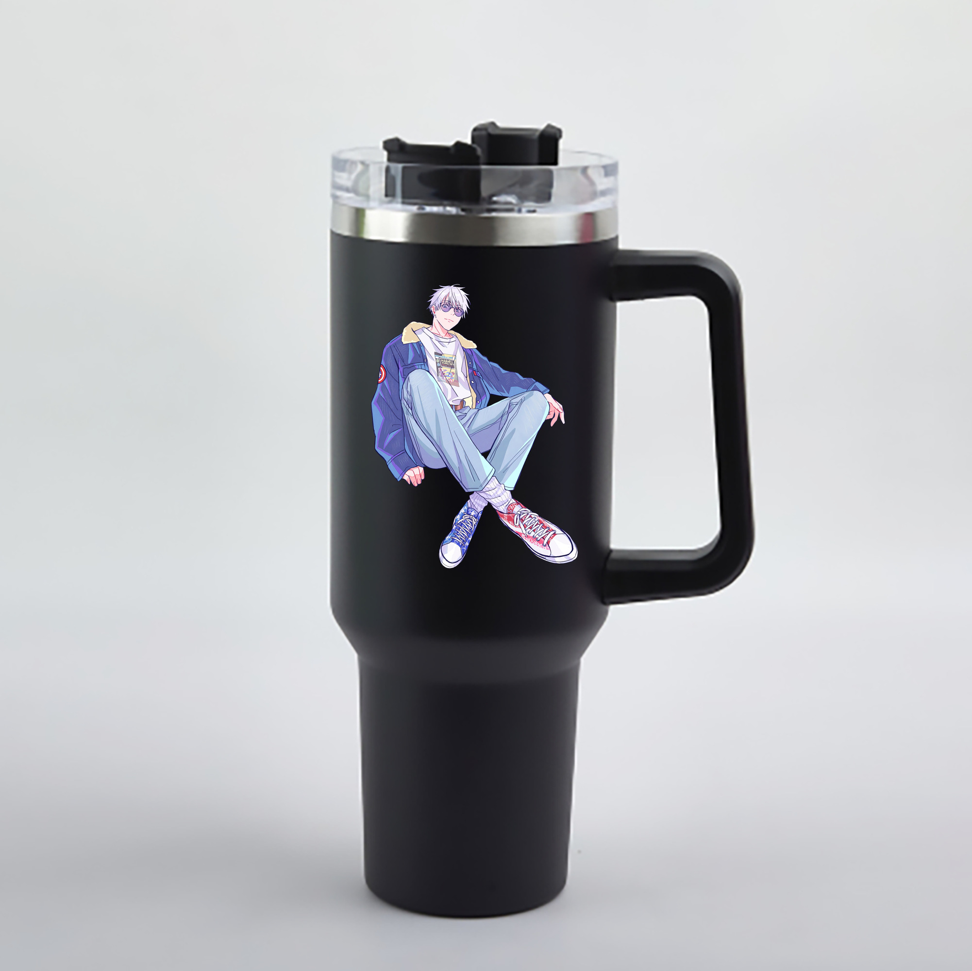 （画像用） 呪術廻戦 Jujutsu Kaisen 1200mL車用タンブラー - クリスタルステッカー（プラスチックストロー付き）
