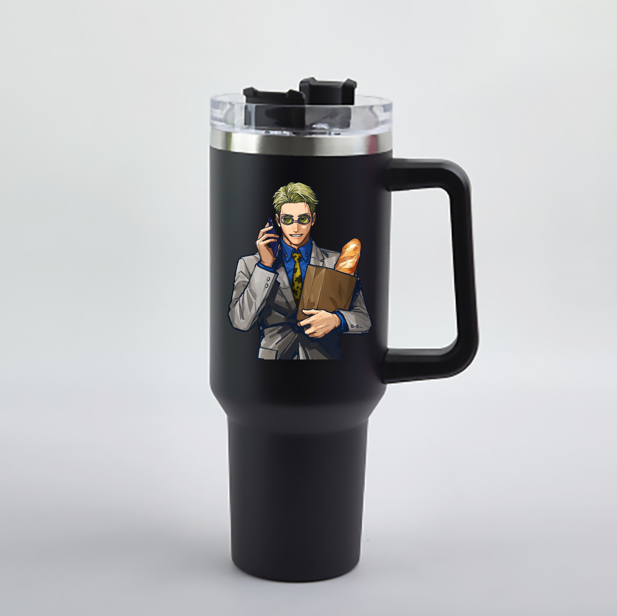 （画像用） 呪術廻戦 Jujutsu Kaisen 1200mL車用タンブラー - クリスタルステッカー（プラスチックストロー付き）