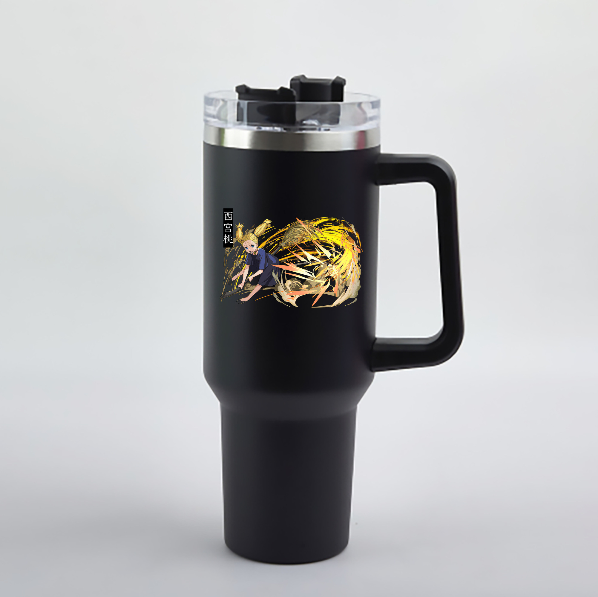 （画像用） 呪術廻戦 Jujutsu Kaisen 1200mL車用タンブラー - クリスタルステッカー（プラスチックストロー付き）