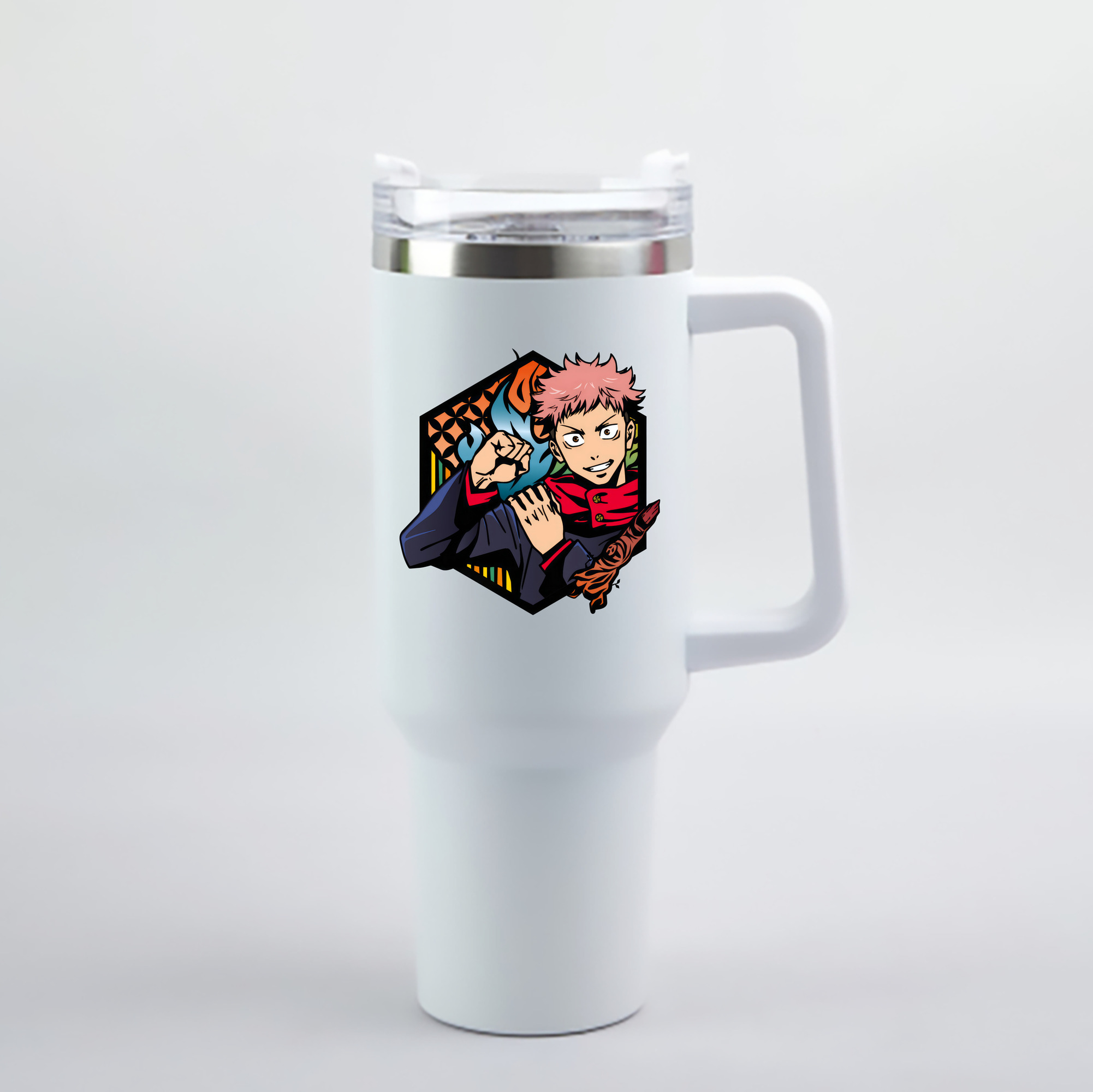 （画像用） 呪術廻戦 Jujutsu Kaisen 1200mL車用タンブラー - クリスタルステッカー（プラスチックストロー付き）