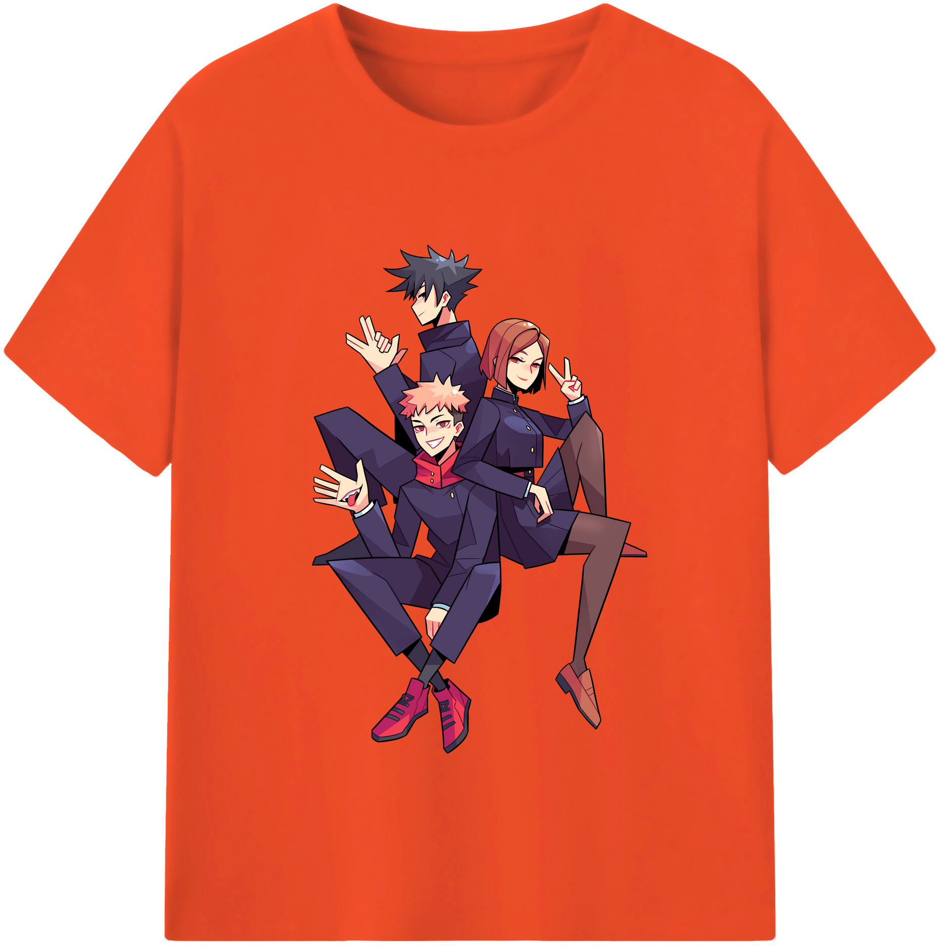 （画像用） 呪術廻戦 Jujutsu Kaisen 綿100％半袖Tシャツ（フロントプリント）