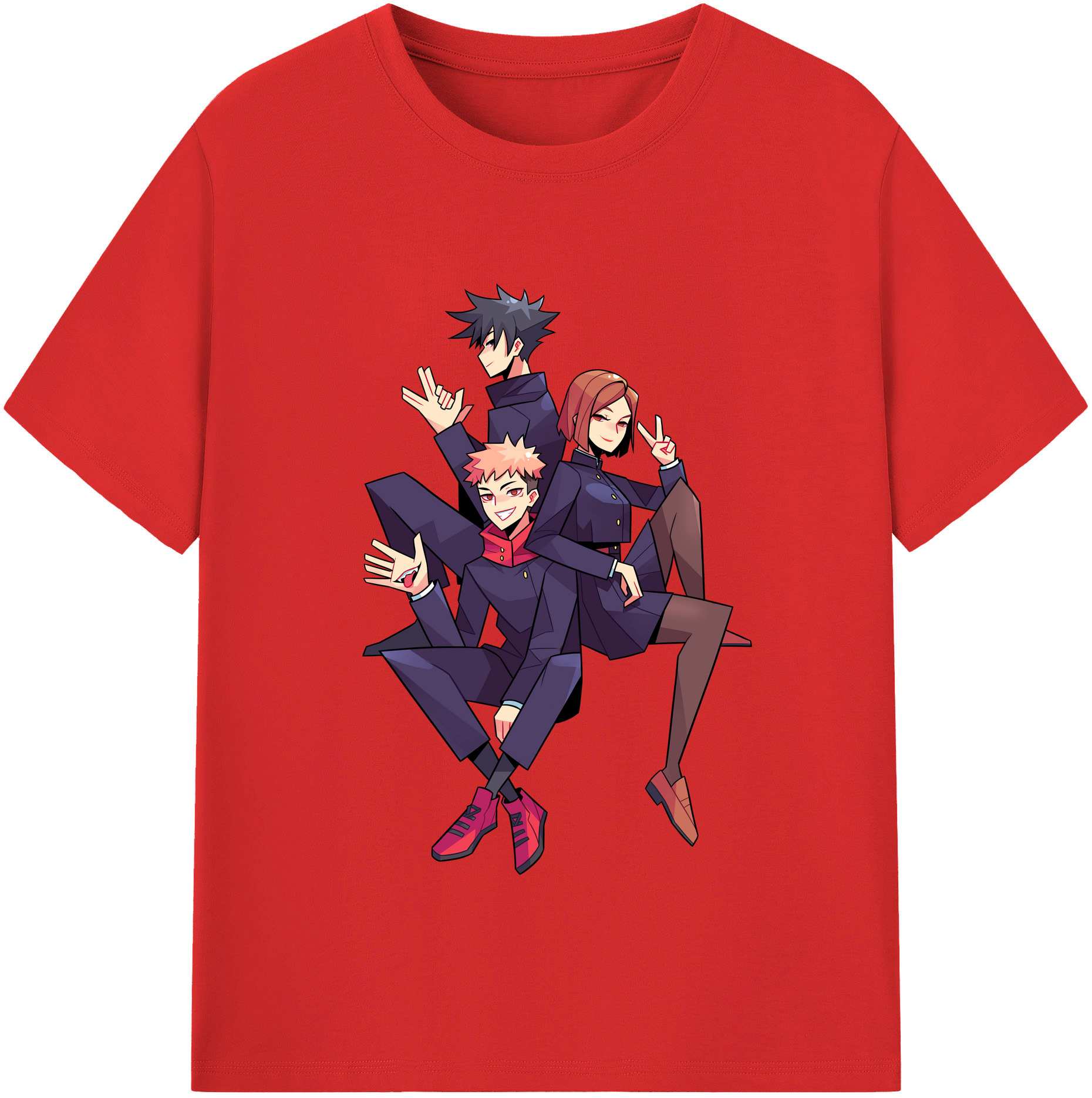 （画像用） 呪術廻戦 Jujutsu Kaisen 綿100％半袖Tシャツ（フロントプリント）