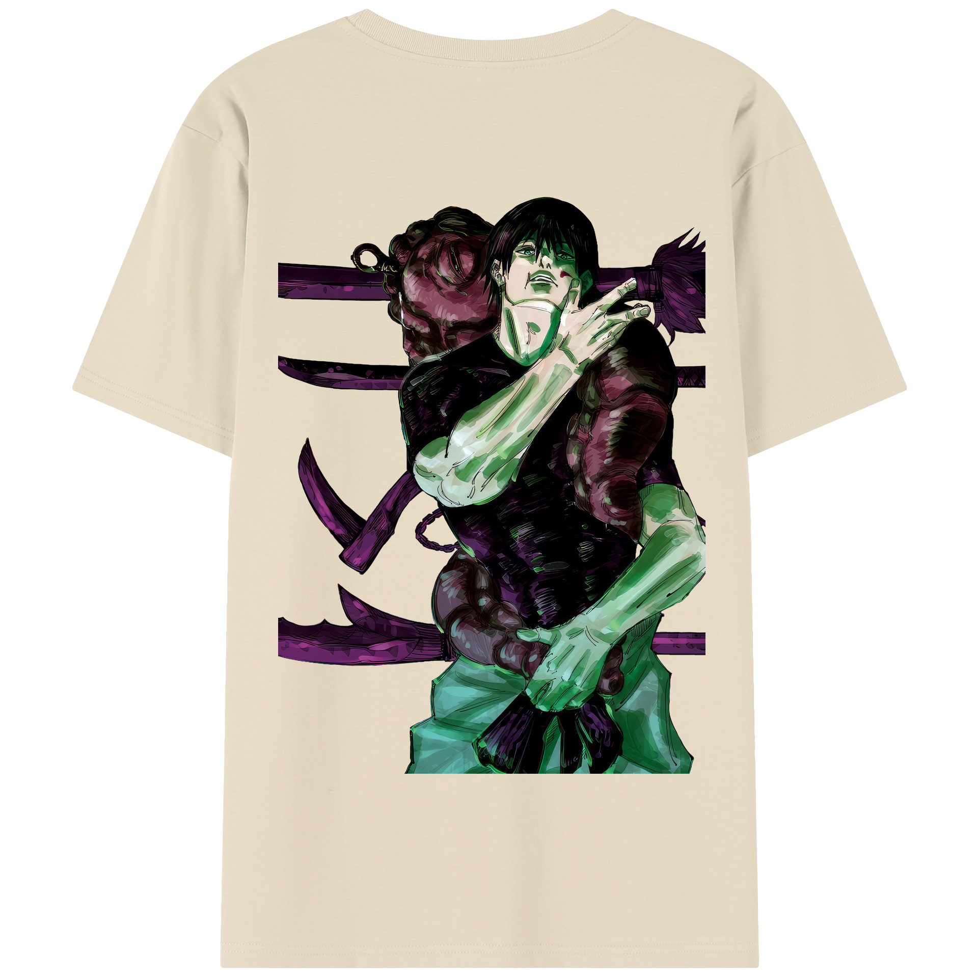 （画像用） 呪術廻戦 Jujutsu Kaisen 綿100％半袖Tシャツ（背面プリント）
