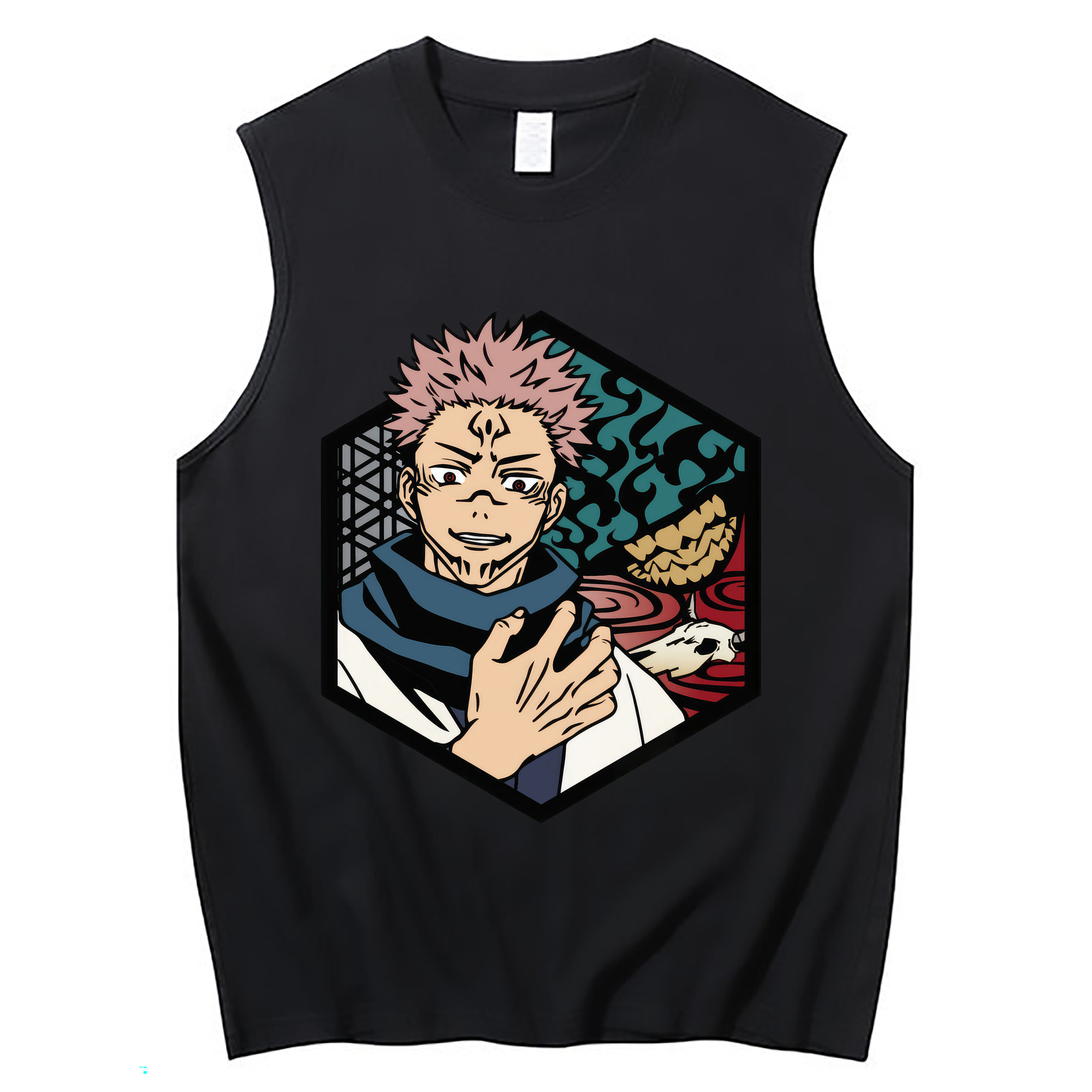 （画像用） 呪術廻戦 Jujutsu Kaisen コットン100％タンクトップ（フロントプリント）